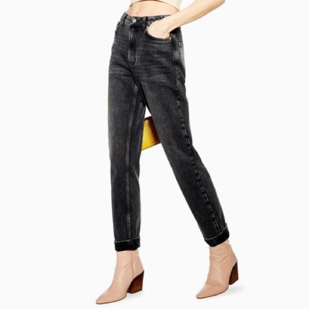 Topshop Black Mom Jeans